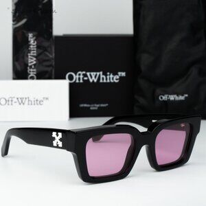 Off-White Women Sunglasses Black Pink Square OERI008 VIRGIL 1030 NEW AUTHENTIC